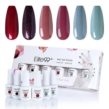 

Elite99 8ml Gel Polish 6 Pcs/Set Gift Box Pure Color Gel Nail Polish Soak Off Glitter Nail Art Manicure UV Gel Varnishes