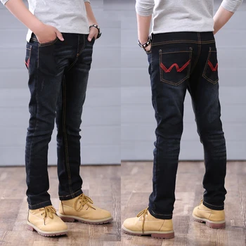 IENENS Kids Jeans Boy Casual Pants Slim Straight Jeans 4 5 6 7 8 9 Years Young Boys Classic Denim Trousers Child Clothes 1