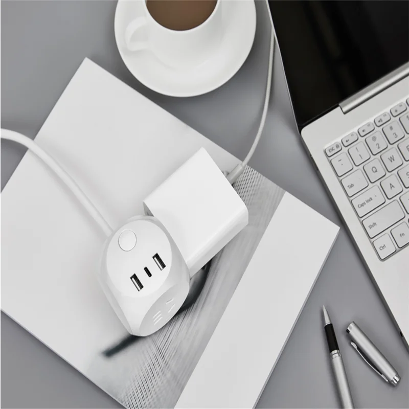 Xiaomi Aigo Cube разъем проводной версией USB 5V 2.4A/Тип-C 5V 3A Быстрая зарядка 3 национальных Стандартный Порты для офиса