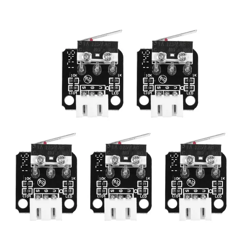 5 pces misto creality 3d originais da impressora x/y/z interruptor de controle 3pin n/o n/c controle de uso