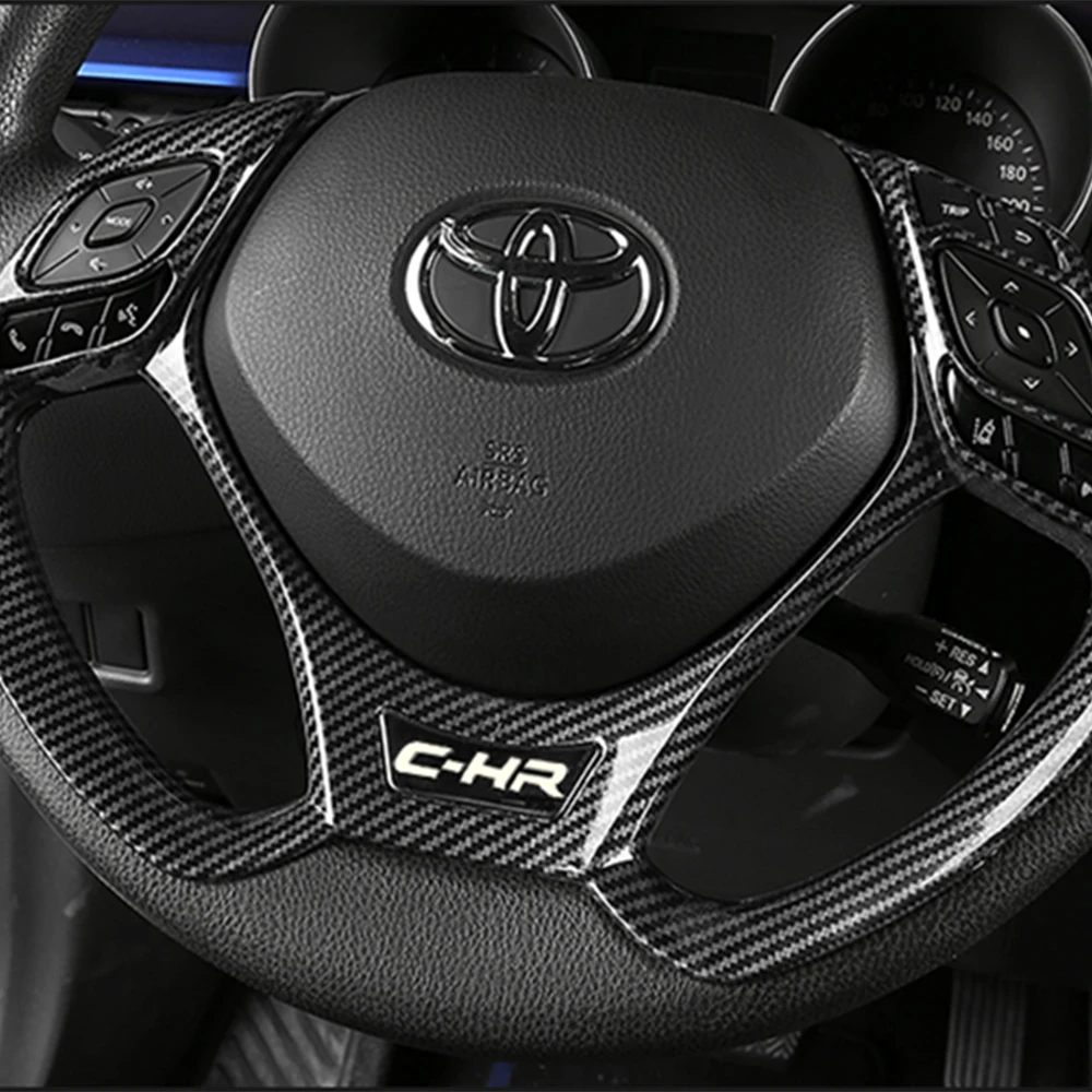 

Car Styling Steering Wheel Sequins Sticker Trim Cover Interior Moulding For Toyota C-HR CHR C HR 2016 2017 2018 2019 Accessories