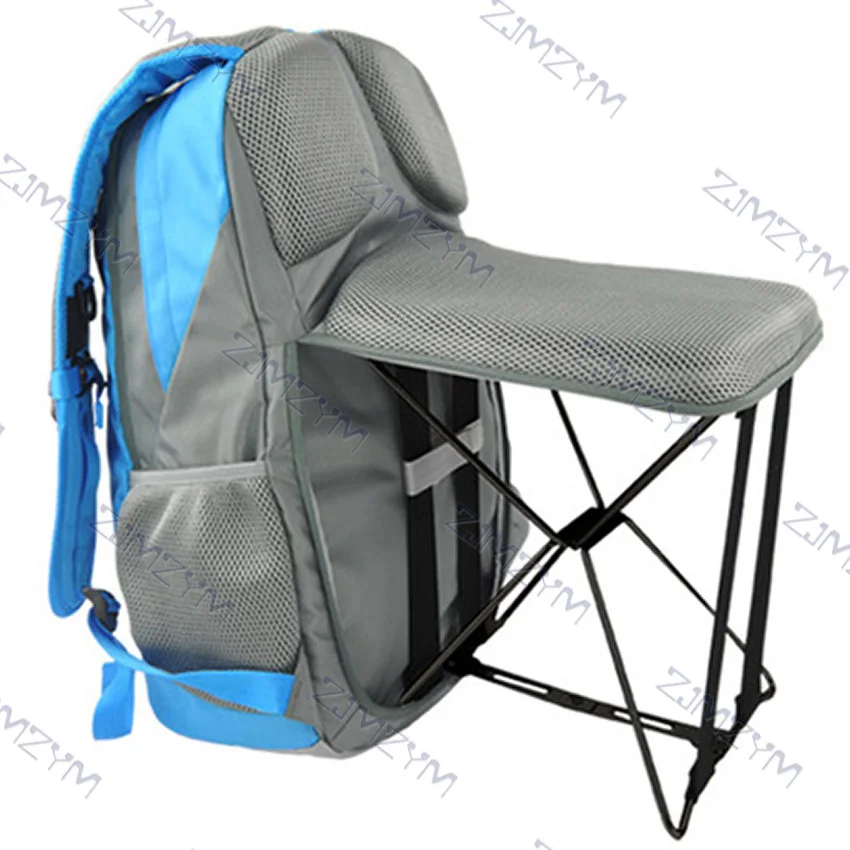 C1313 47L Multifunctional Folding Stool Backpack Outdoor Sports Backpack Wear-Resistant Mountaineering Rucksack With Stool