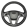Чехол рулевого колеса автомобиля из искусственной кожи для Hyundai Solaris Verna i20 2008-2012 Accent/Специальный руль на заказ ► Фото 1/6