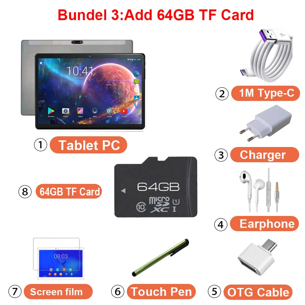 note taking tablet with pen Global Version Cheap 4G Phone 10.1 inch Tablet Android 13MP GPS Gaming PC Tablets Metal Cover Long Life Deca Core Tablet 10 best writing tablet Tablets