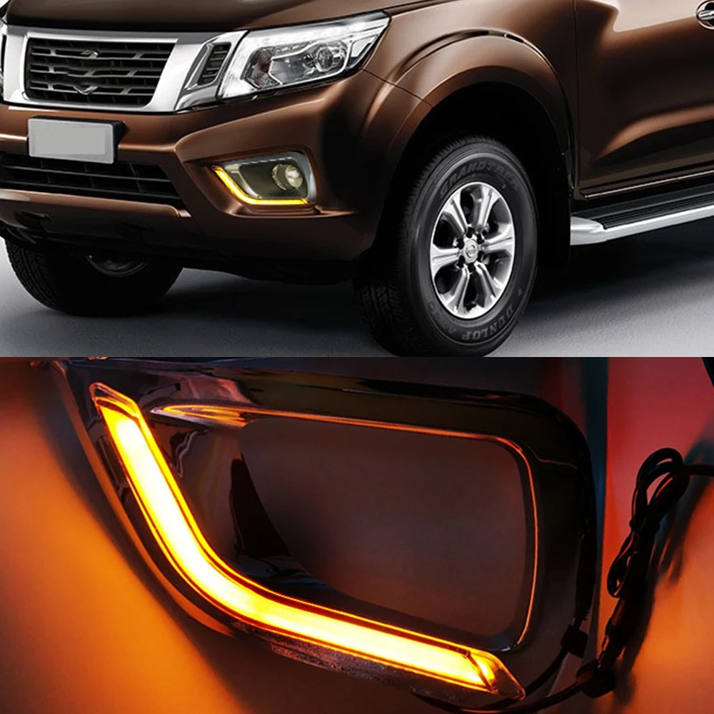 Автомобильная проблесковая 1 комплект для Nissan Navara NP300 2015 2016 2017 2018 светодиодный DRL