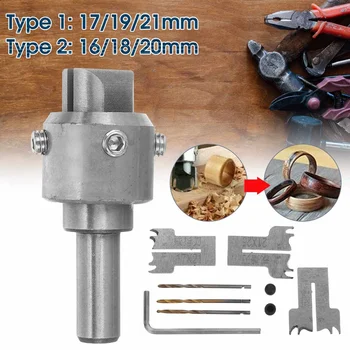 

Ring Drill Bit High Speed Steel Multifunction Wooden Thick Ring Maker Milling Cutter Set Woodworking Drill Bits Set 15-22mm