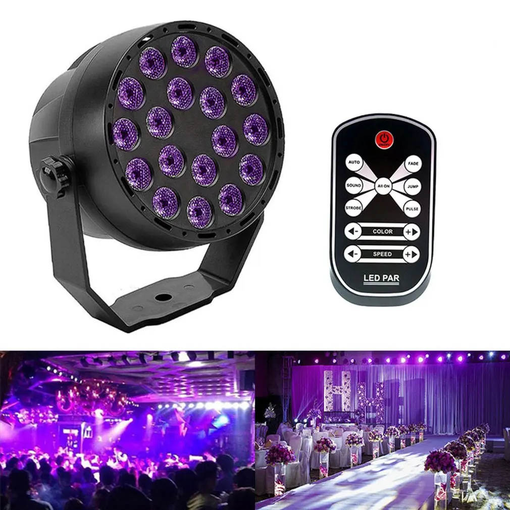 24 Вт светодиодный Par 18 светодиодный УФ-фиолетовый светодиодный светильник для сцены, светильник для дискотеки, DJ проектор, вечерние лампы, декоративный сценический светильник ing