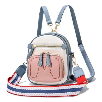 

2020 mochila feminina anti theft school bags blue leather small backpack women korean designerwaterproof travel vintage backpack
