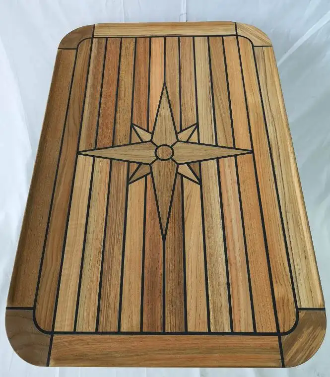 580 мм x 900 мм стол из тикового дерева Топ Nautic Star мягкие углы морской лодки кэмпер караван TTR6090