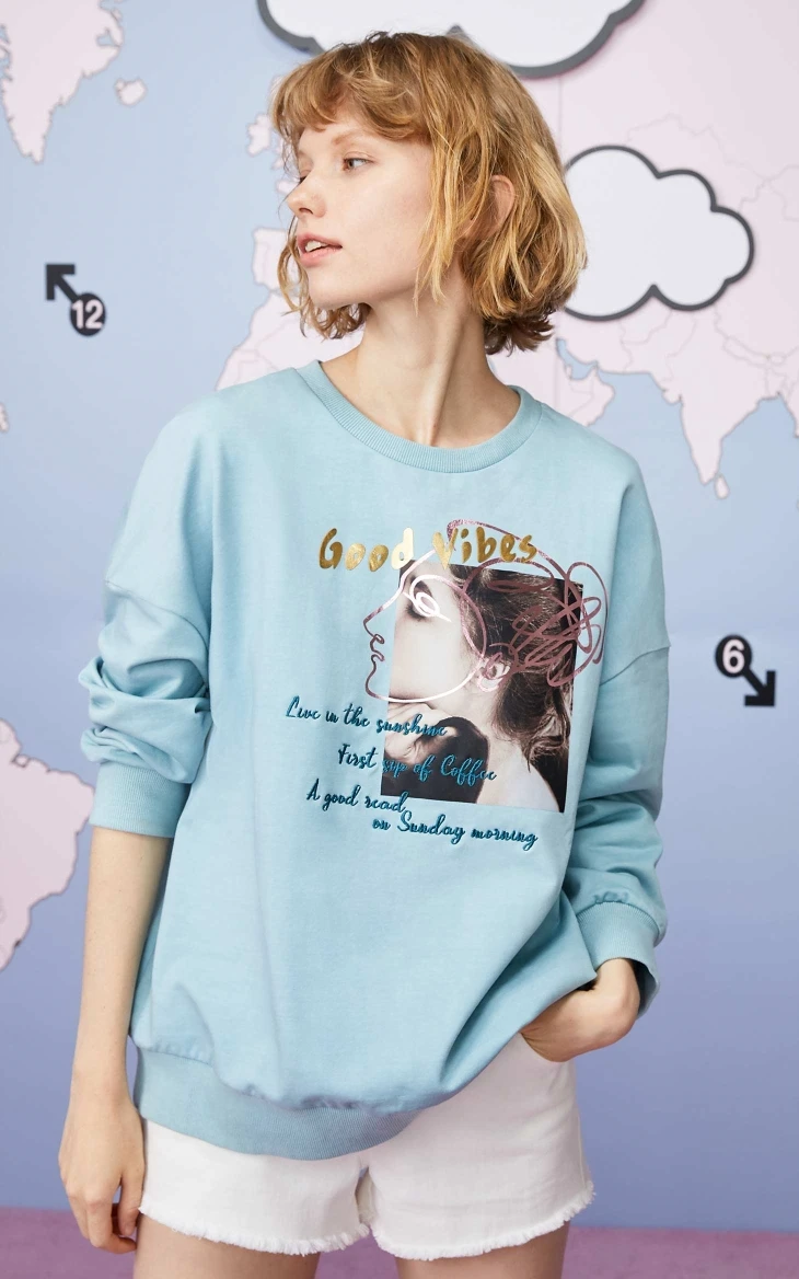 Vero Moda Новая Женская Толстовка свободного кроя с вышивкой | 319333523