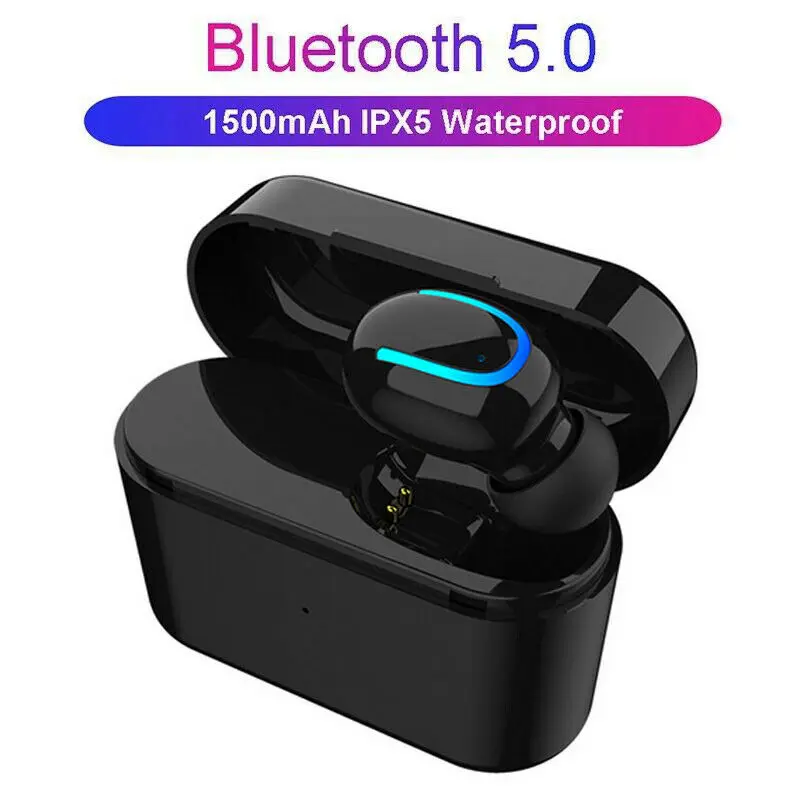 New Wireless Earbuds Mini True Bluetooth 5.0 3D Stereo Earphone Bass In-Ear Headset Dual Microphone With Charging box | Электроника