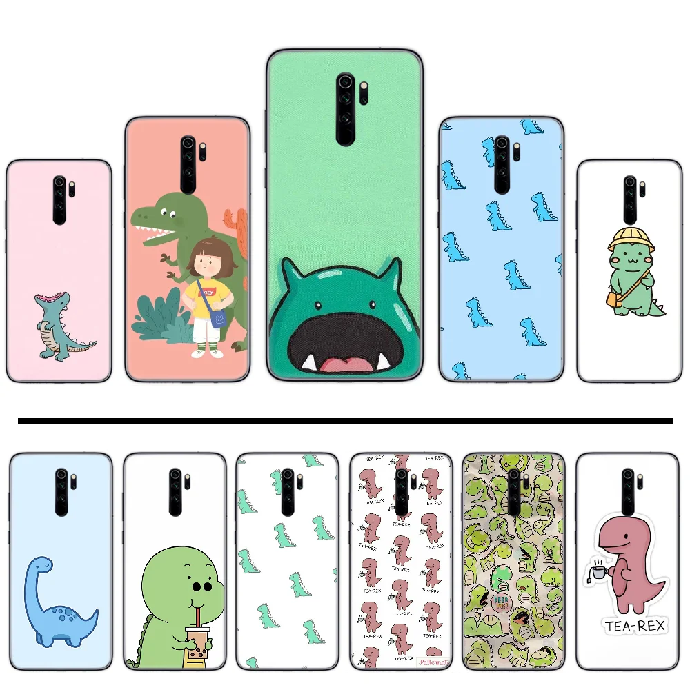 Dinosaur Cartoon Lovely Silicone Bling Cute Phone Case For Xiaomi Mi A1 A2 5 6 6PLUS 8 9 SE Lite MIX 2 2S MAX 3 Pocophone F1 | Мобильные