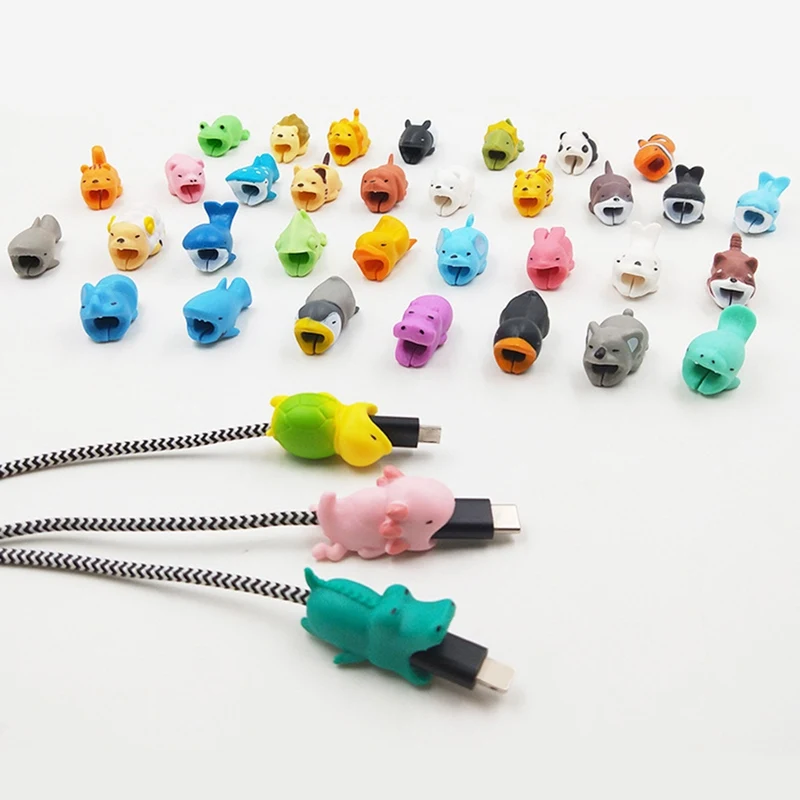 

Cute Animal Cartoon Data Cable Protector Anti Breaking Protective Cover for Data Cable USB Charger Cable Earphones Cable Case