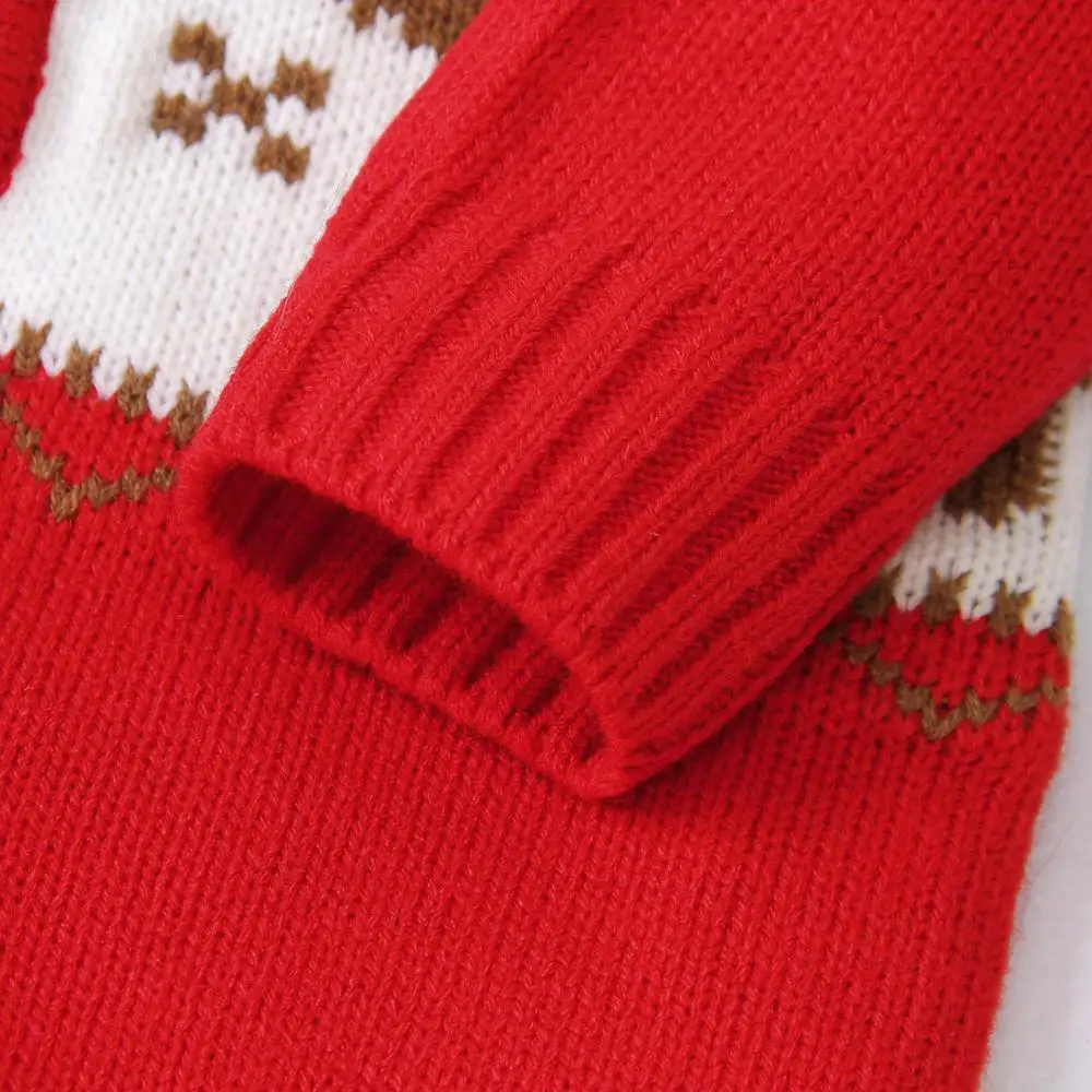 Baby Rompers Long Sleeve Winter Warm Knitted Newborn Bebes Jumpsuits Clothes Christmas Toddler Boys Girls Overalls Outfits 0-24M