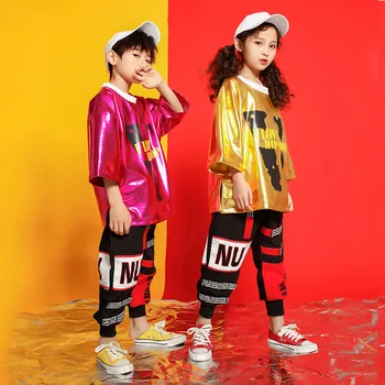 

Spring Autumn Adult kids letter Black Red Costumes wear Unisex jazz Dream Harem Hip Hop Dance Pants