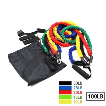

11pcs/Set Resistance Bands Pull Ropes Expander Exercise Fitness Band Stretch Sports Home Gyms Workout Pull Rope Mixed Colors New