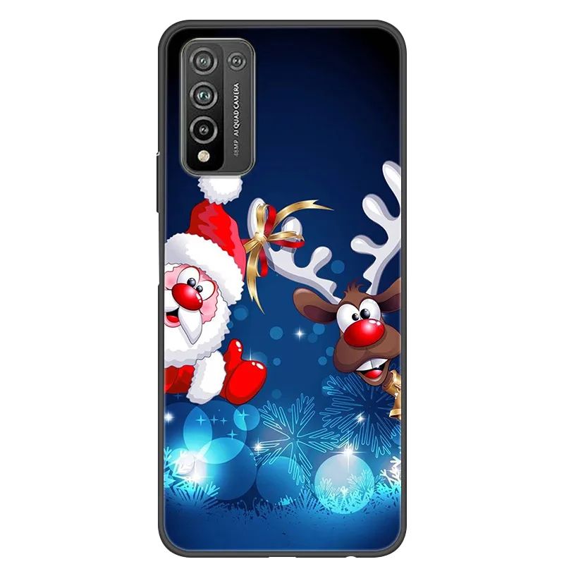 Cho POCO M3 Ốp Lưng Dễ Thương Silicon Giáng Sinh Ốp Điện Thoại Dành Cho Xiaomi Poco M3 M 3 Mềm TPU Bao POCO x3 NFC Coque Quà Tặng Năm Mới