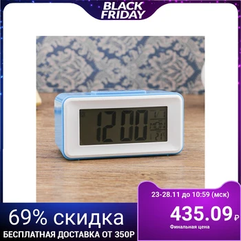 

Electronic alarm clock, backlit, temperature, date, 2 AAA battery, 11 х4. 5x5 cm 3620920
