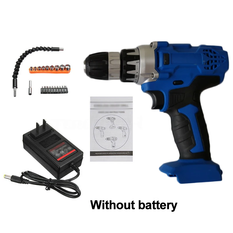 

6pcs/Set 36V Cordless Electric drill hole electrical Screwdriver hand driver Wrench power tools LED2-Speed Tool Set Rechargeable