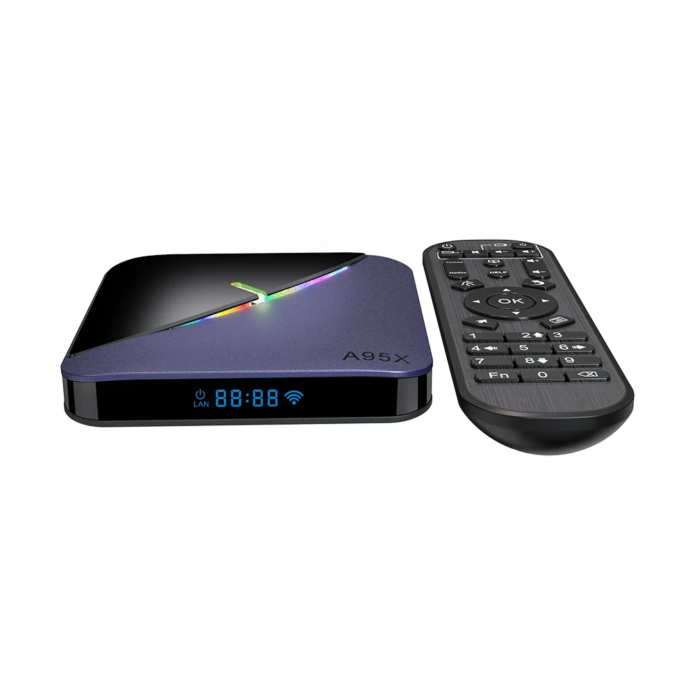 A95X F3 Air Smart tv Box Amlogic S905X3 Android 9,0 tv Box 4GB 64GB 2,4G 5G Wifi 8K RGB светильник медиаплеер 4K Netflix A95X Box