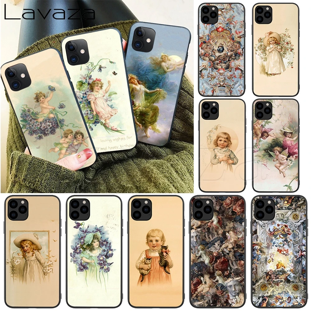 Мягкий силиконовый чехол Lavaza с ангелами эпохи Возрождения для iPhone 12 Mini 11 Pro XS Max XR X