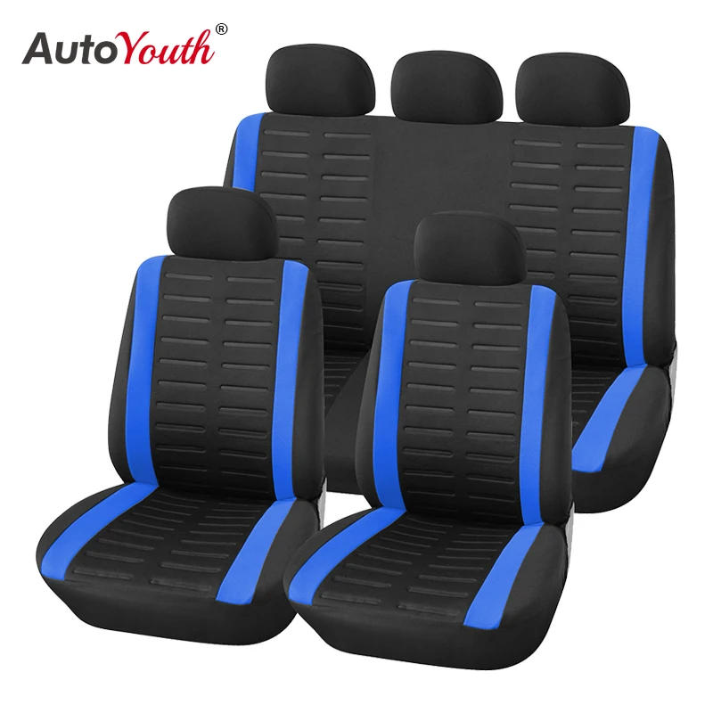 

AUTOYOUTH 9PCS Full Set Of Universal Adapter Car Seat Cover 4 Colors Optional Car Seat Cover Car Protective Decorative Seat