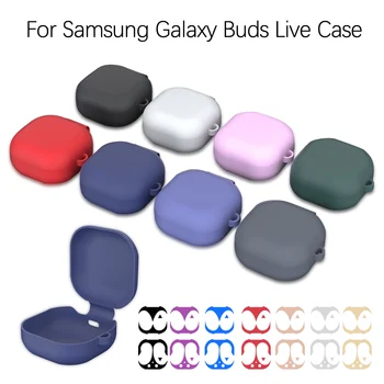 

Soft Silicone For Samsung Galaxy Buds Live Case Metal Protective Sticker For Samsung Galaxy Buds Live Cover Earphone Accessories
