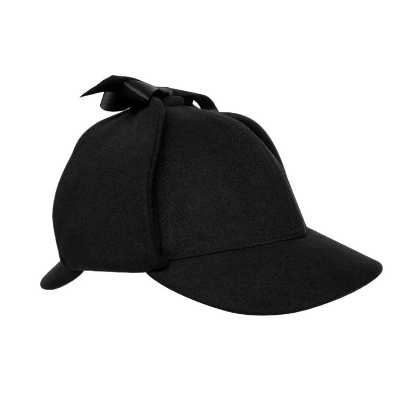 Sherlock Holmes Hat Unisex Winter Wool Berets For Men Deerstalker Big head circumference British Wome Detective Hat BLM77