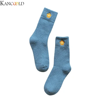 

KANCOOLD Socks Small Flower Coral Velvet Sleeping Autumn and Winter New Warmth Plus Velvet Thickening Home Floor Month Terry