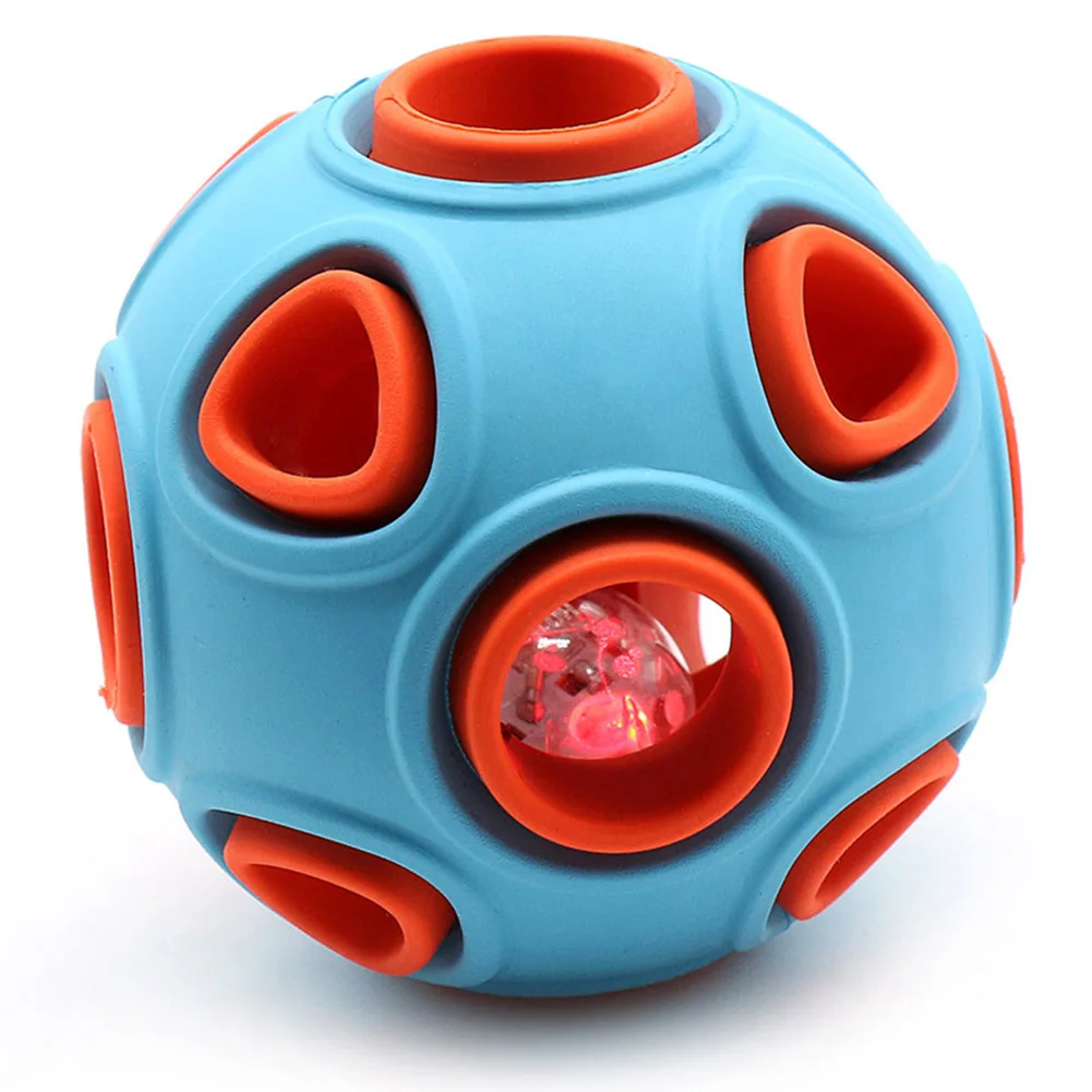 Blue B with Light Домашние животные укусы сопротивляться шарик-игрушка для питомцев собака кошка пищащие игрушки звук жевания играть обучающая игрушка DNJ998 - Цвет: Blue B with Light
