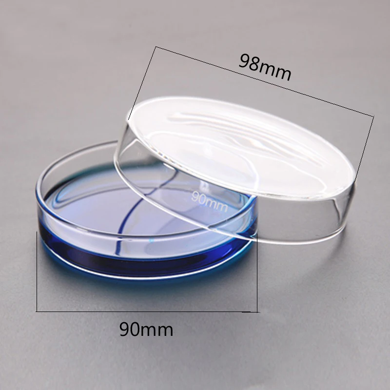 Petri Dishes 10 pieces pack 90mm Glass Petri Dish Bacterial Culture Dish Borosilicate Glass Chemistry Laboratory Equipment