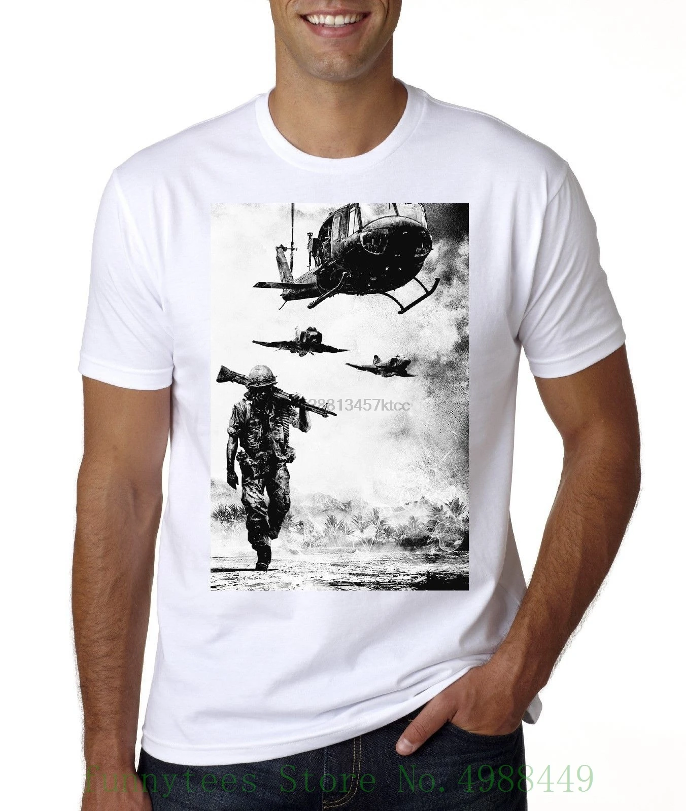 New Vietnam War T Shirt Sizes From Med - 3xl Kawaii Discount 100 % Cotton For Anime |