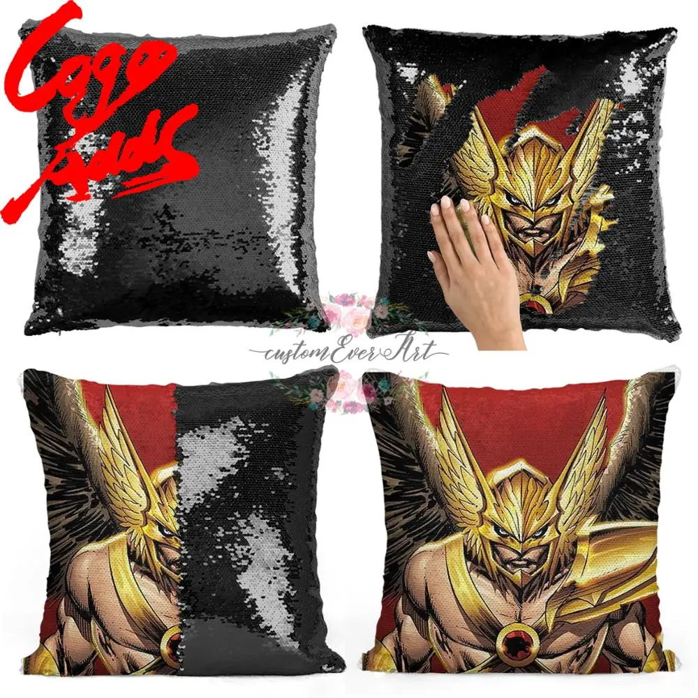 Hawkman Подушка с блестками | наволочка с блестками | два подушка в виде елки | гипоаллергенный браслет, прекрасный подарок для девушки