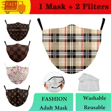 Pm2.5 protetor filtro máscaras boca impressão geométrica reutilizável máscara lavável estilo anti poeira máscara facial à prova de vento boca-muffle máscara