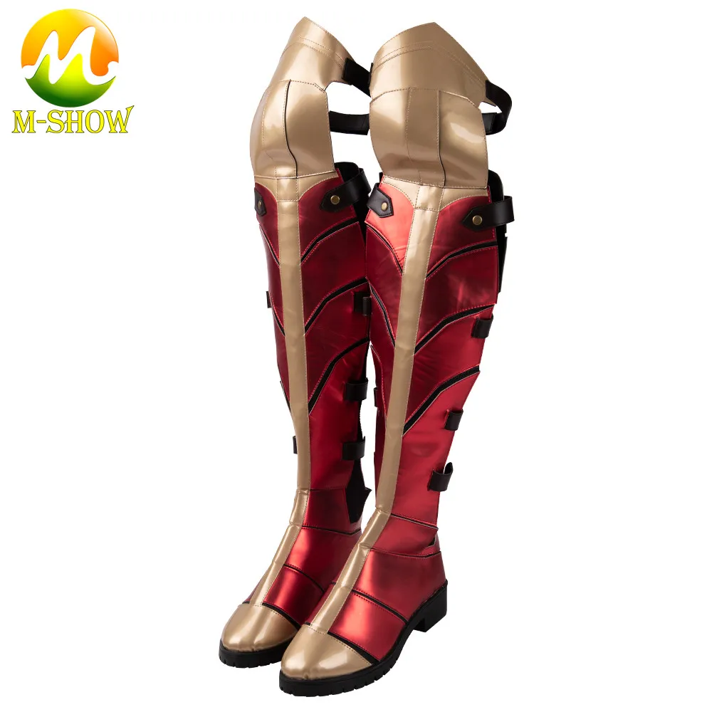 Zapatos de disfraz WW84 para mujer, botas de de Wonder Girl, botas rojas Príncipe Diana para adultos, zapatos de fantasía para Halloween de cualquier tamaño|zapatos| - AliExpress
