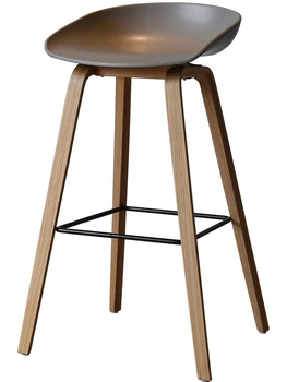 

Modern Simple Solid Wood Bar Chair, Northern Europe Creative Bar Chair,
