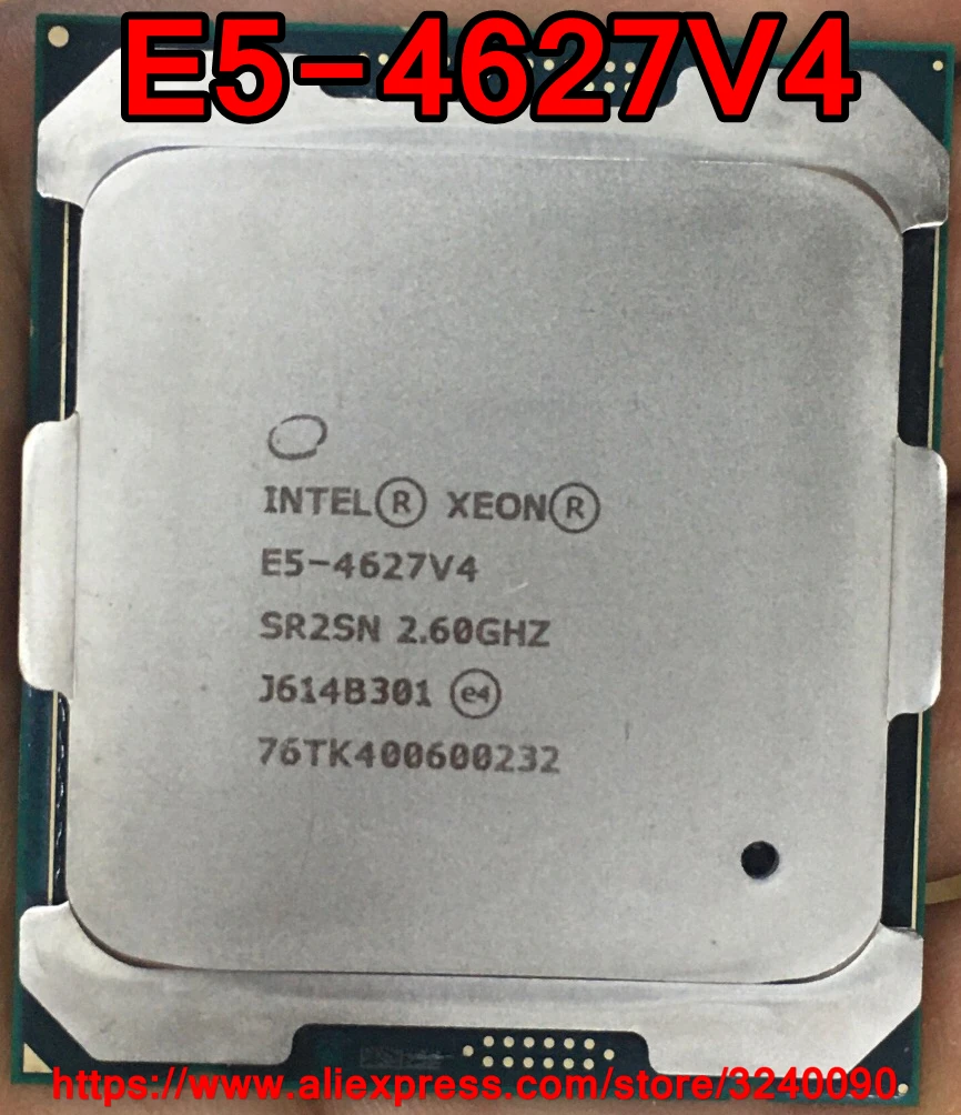Процессор Intel ЦП Xeon процессор E5 4627v4 10 ядер 2 60 ГГц 25 м 4627 4 бесплатная доставка v4 |