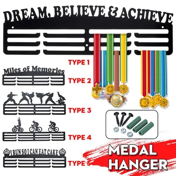 

5 Style Sports Medal Rack Medal Hanger Holder Display Running Swimming Gymnastics Dancing Triathlon 40x15cm
