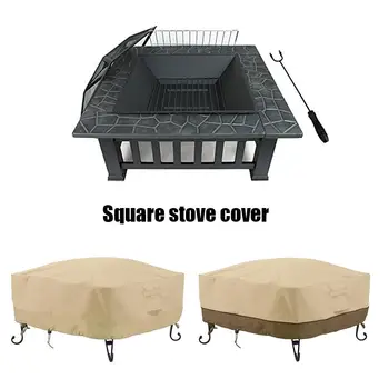 

Waterproof Garden Furniture Square Fire Pit Cover Stove Cover Heater Oxford Dust Cover For Home furniture Waterproof Canopy