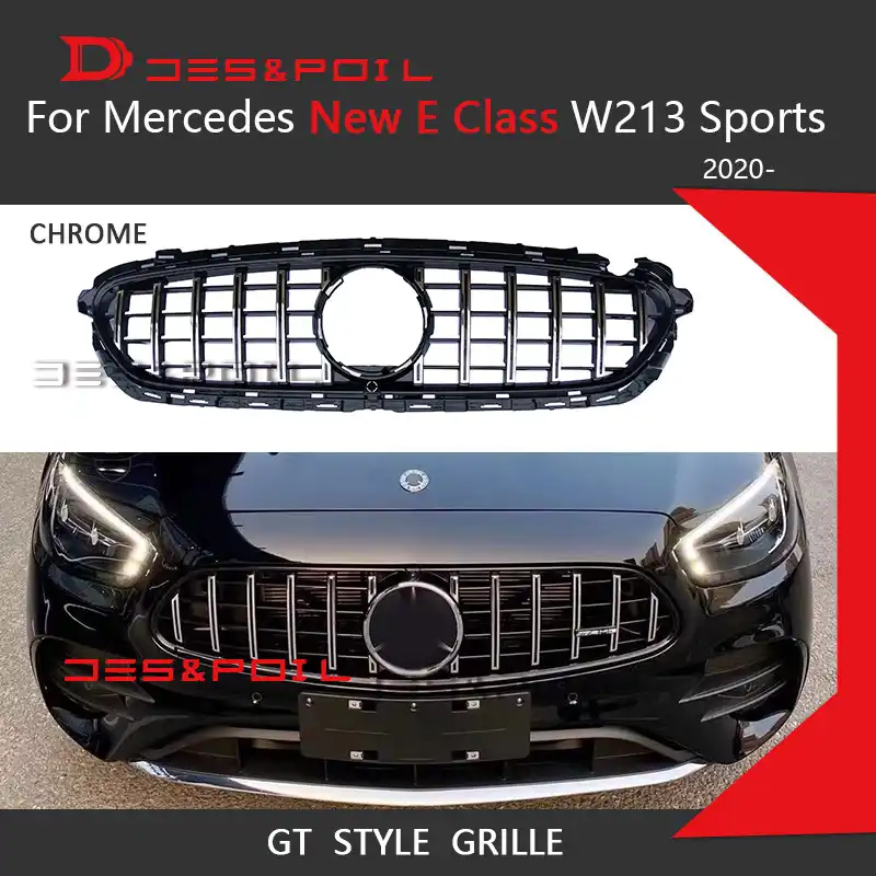 For Newest Mercedes Benz E Class W213 Gt Grille Vertical Grill E260 00 50 Amg Line Sports 21 Model Racing Grills Aliexpress