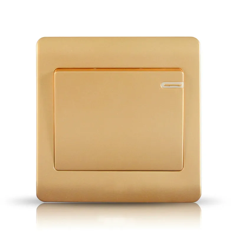 

Switch socket panel champagne wall 1 switch on fluorescent More control / Double control / Single control