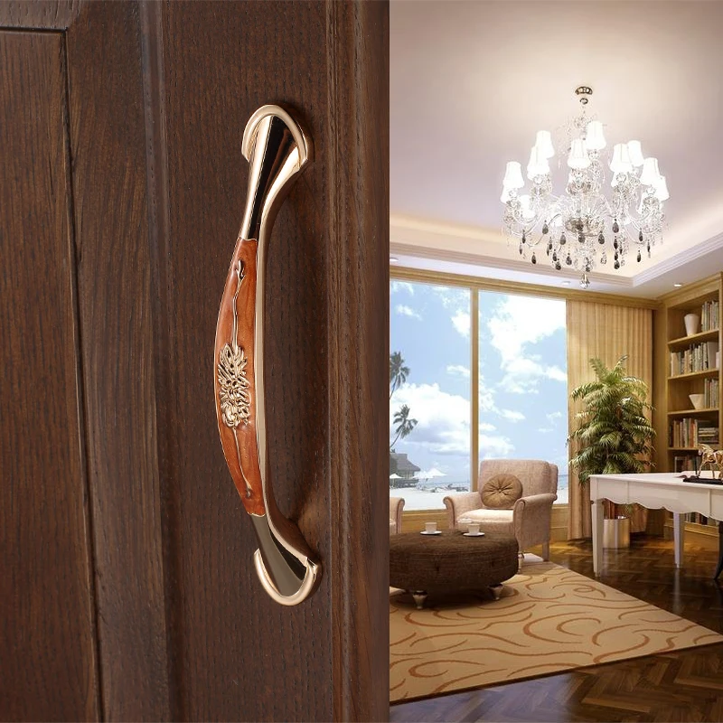 Лидер продаж европейская ручка для ящика изогнутые янтарные золотистые и