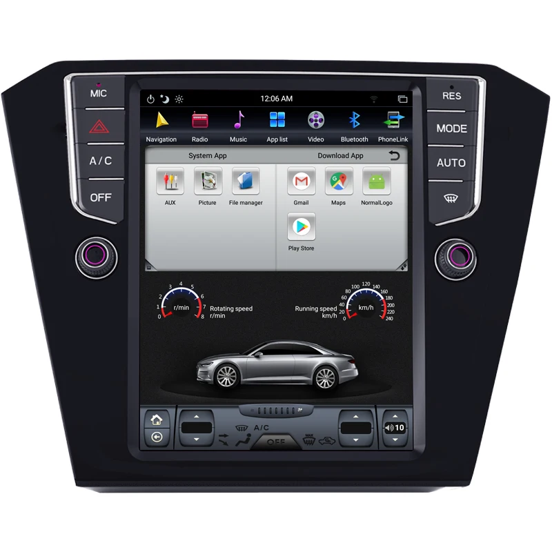 Clearance NAVITOPIA 10.4inch Vertical Screen Tesla Android 7.1 Car GPS Navigation for VW Magotan 2017 Car DVD Multimedia Player 4