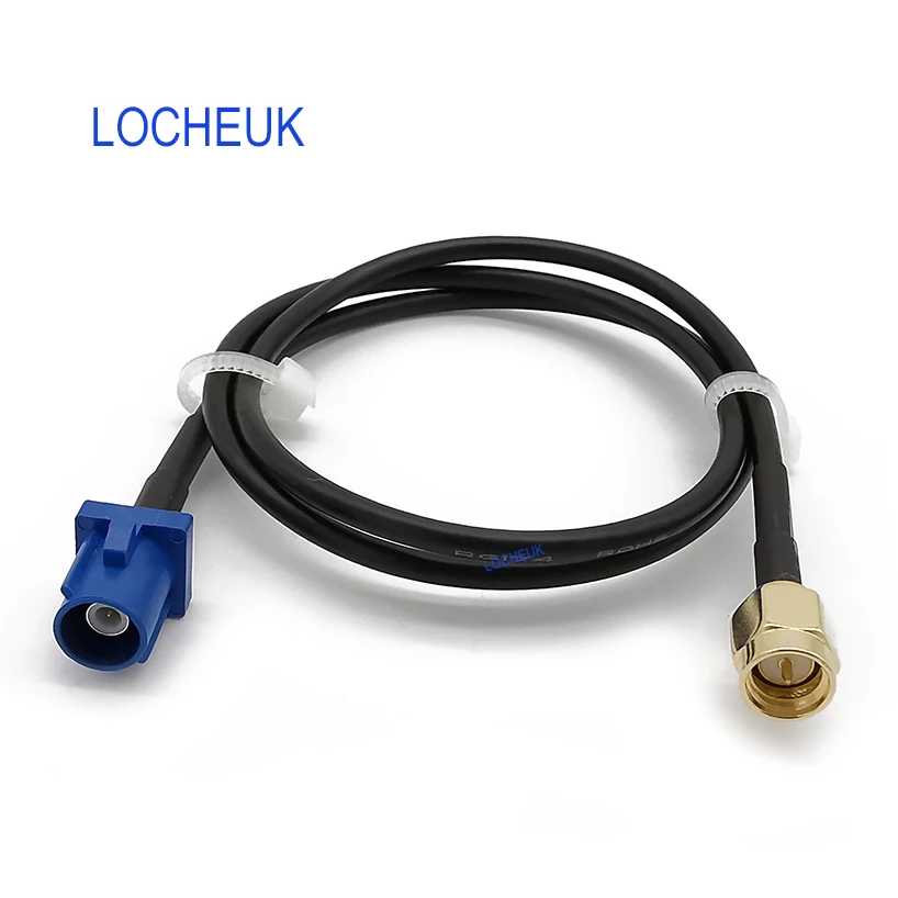 Cable RG174 20inch Fakra SMB Z 5021 female to RCA TV female RF Pigtail Jumper