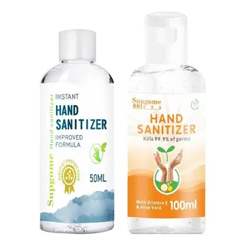 

50/100ml Disposable Instant Hands Sanitizer Cleaner Portable Hands Moisturizer For Home Office Car School Cleaning