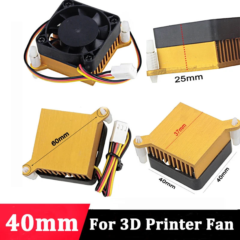 2pcs Northbridge Chipset Aluminum Heatsink 40mm Fan For Computer