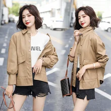 Fashion Big Patch Pocket Temperament Trend European Version One-Hand Long Leather Coat 2021 Early Autumn New Irregular Jacket