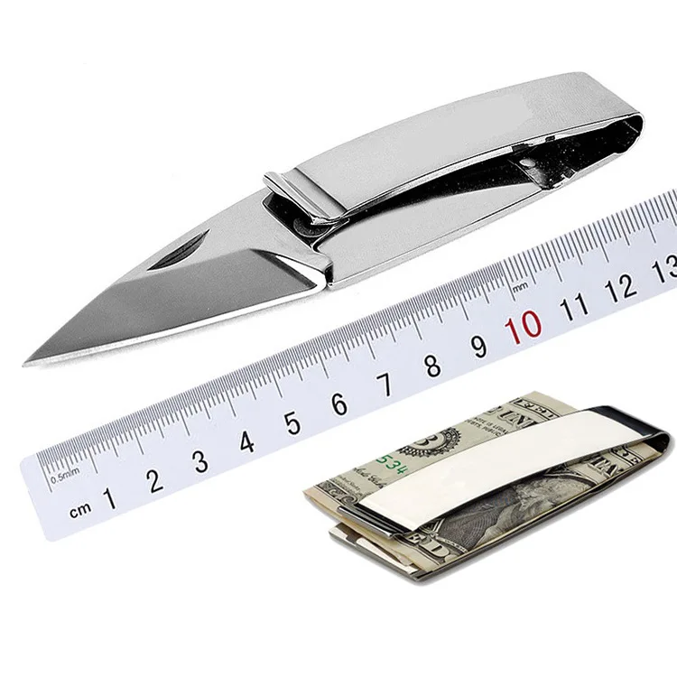 

Wallet Knife Outdoor Multi-functional Folding Stainless Steel Cutter Carry-on Money Clip Knife EDC Tool