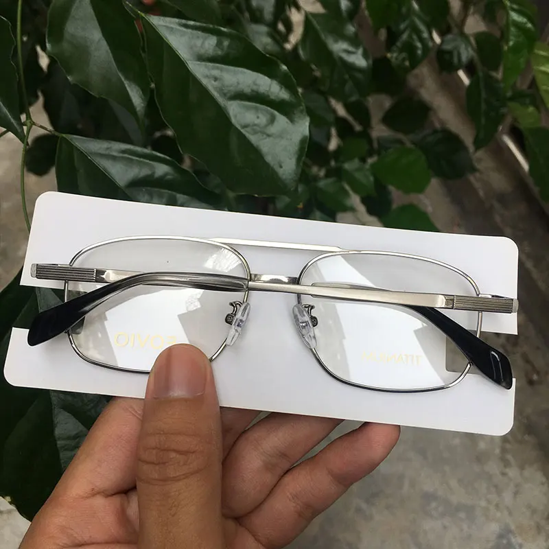 Классические прямоугольные очки титановая оправа для очков для мужчин и женщин золото/серебро/черный/серый