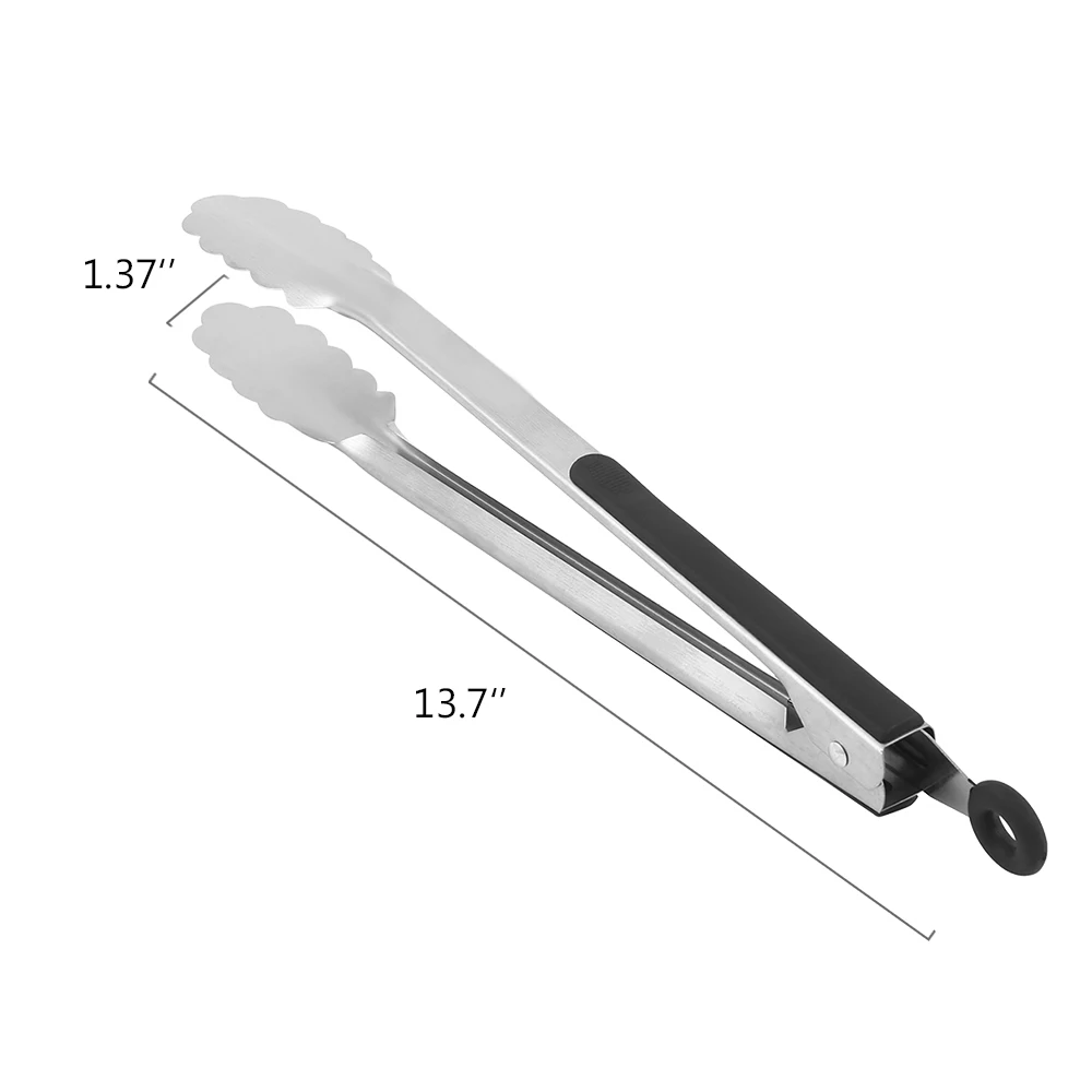 Нержавеющая сталь щипцы для барбекю нескользящий зажим кухонный инструмент для приготовления пищи салат гриль для еды инструменты анти-обжигающий хлеб 12 дюймов